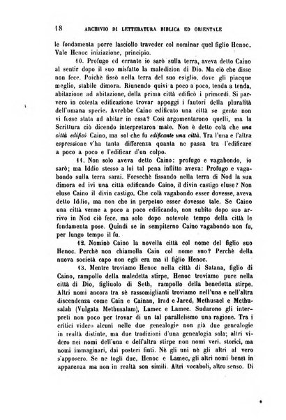 Archivio di letteratura biblica ed orientale contribuzioni mensili allo studio della Sacra Scrittura e dei principali tra i monumenti dell'antico oriente