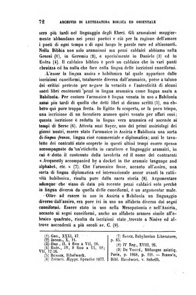 Archivio di letteratura biblica ed orientale contribuzioni mensili allo studio della Sacra Scrittura e dei principali tra i monumenti dell'antico oriente