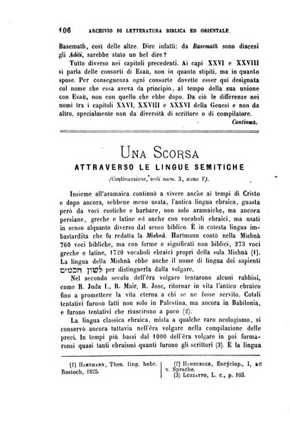 Archivio di letteratura biblica ed orientale contribuzioni mensili allo studio della Sacra Scrittura e dei principali tra i monumenti dell'antico oriente