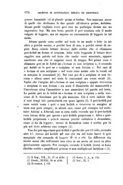 Archivio di letteratura biblica ed orientale contribuzioni mensili allo studio della Sacra Scrittura e dei principali tra i monumenti dell'antico oriente