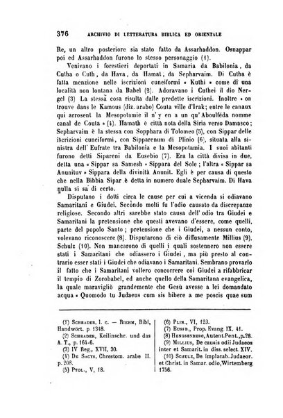 Archivio di letteratura biblica ed orientale contribuzioni mensili allo studio della Sacra Scrittura e dei principali tra i monumenti dell'antico oriente