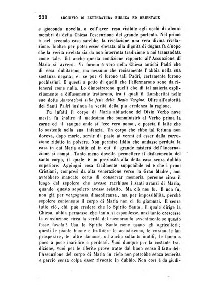 Archivio di letteratura biblica ed orientale contribuzioni mensili allo studio della Sacra Scrittura e dei principali tra i monumenti dell'antico oriente