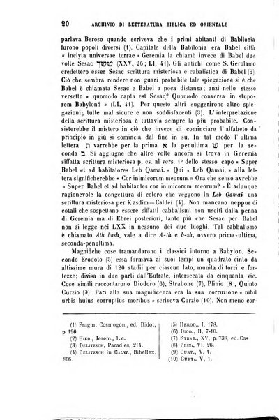 Archivio di letteratura biblica ed orientale contribuzioni mensili allo studio della Sacra Scrittura e dei principali tra i monumenti dell'antico oriente