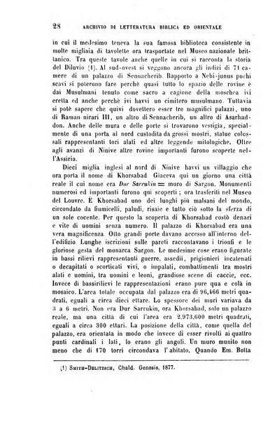 Archivio di letteratura biblica ed orientale contribuzioni mensili allo studio della Sacra Scrittura e dei principali tra i monumenti dell'antico oriente