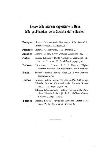 Bollettino mensile della Società delle Nazioni