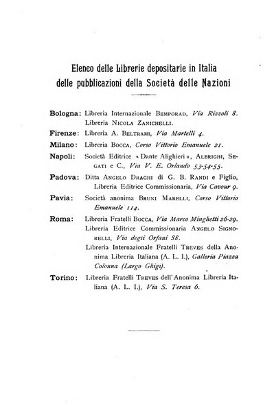 Bollettino mensile della Società delle Nazioni