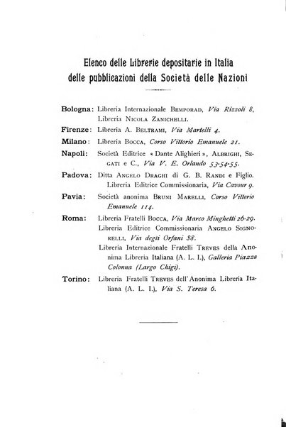 Bollettino mensile della Società delle Nazioni