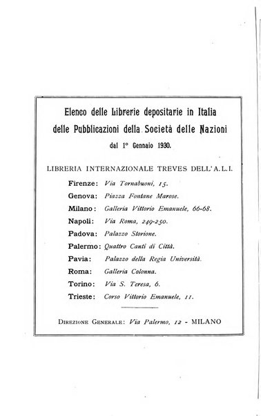 Bollettino mensile della Società delle Nazioni