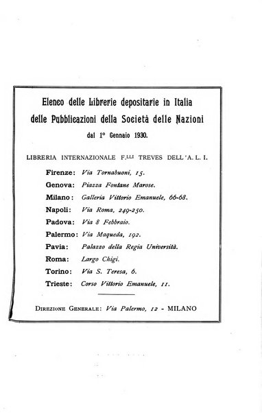 Bollettino mensile della Società delle Nazioni