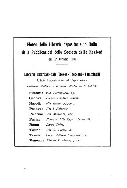 Bollettino mensile della Società delle Nazioni