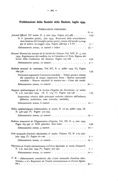 Bollettino mensile della Società delle Nazioni