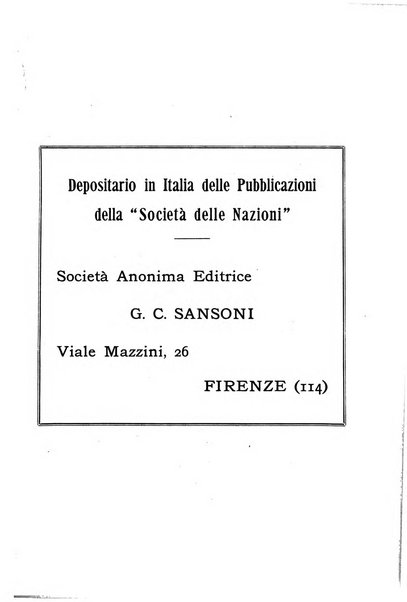 Bollettino mensile della Società delle Nazioni