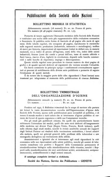 Bollettino mensile della Società delle Nazioni