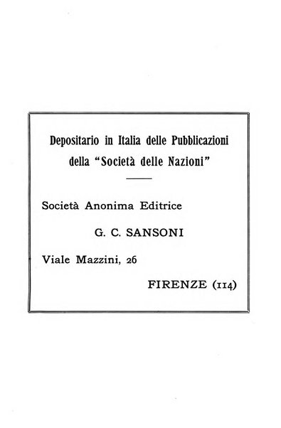 Bollettino mensile della Società delle Nazioni