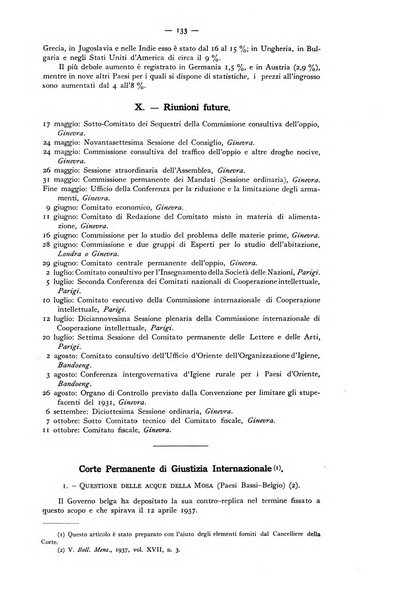 Bollettino mensile della Società delle Nazioni