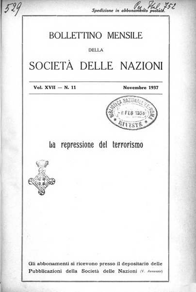 Bollettino mensile della Società delle Nazioni