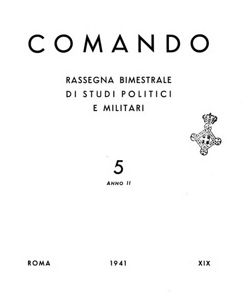 Comando rassegna bimestrale di studi politici e militari