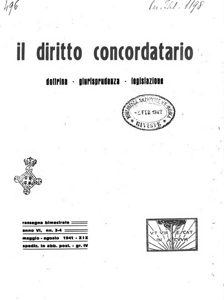 Il diritto concordatario rassegna di dottrina, giurisprudenza, legislazione