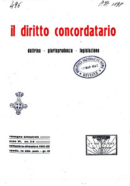 Il diritto concordatario rassegna di dottrina, giurisprudenza, legislazione