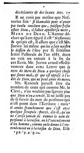 Mémoires pour l'histoire des sciences & des beaux-arts recüeillies par l'ordre de Son Altesse Serenissime Monseigneur Prince souverain de Dombes