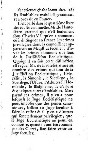 Mémoires pour l'histoire des sciences & des beaux-arts recüeillies par l'ordre de Son Altesse Serenissime Monseigneur Prince souverain de Dombes