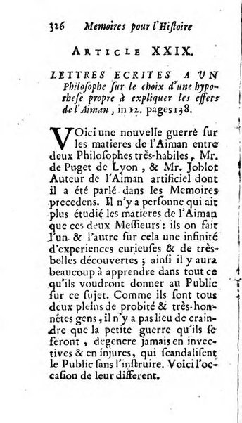 Mémoires pour l'histoire des sciences & des beaux-arts recüeillies par l'ordre de Son Altesse Serenissime Monseigneur Prince souverain de Dombes