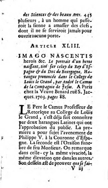 Mémoires pour l'histoire des sciences & des beaux-arts recüeillies par l'ordre de Son Altesse Serenissime Monseigneur Prince souverain de Dombes