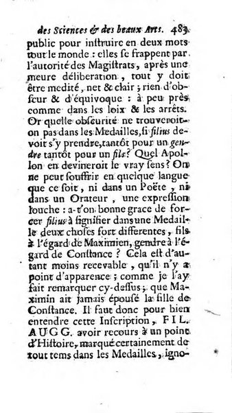 Mémoires pour l'histoire des sciences & des beaux-arts recüeillies par l'ordre de Son Altesse Serenissime Monseigneur Prince souverain de Dombes