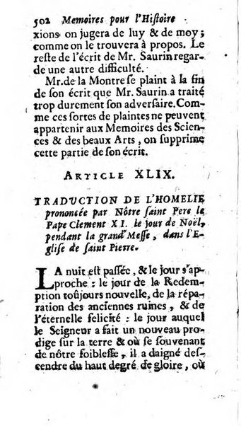 Mémoires pour l'histoire des sciences & des beaux-arts recüeillies par l'ordre de Son Altesse Serenissime Monseigneur Prince souverain de Dombes