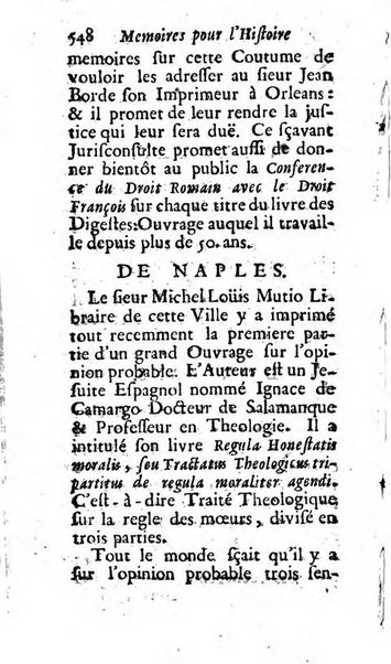 Mémoires pour l'histoire des sciences & des beaux-arts recüeillies par l'ordre de Son Altesse Serenissime Monseigneur Prince souverain de Dombes