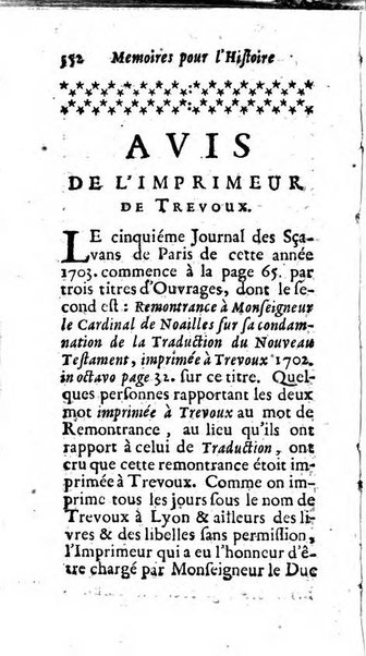 Mémoires pour l'histoire des sciences & des beaux-arts recüeillies par l'ordre de Son Altesse Serenissime Monseigneur Prince souverain de Dombes