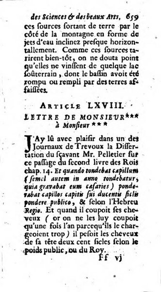 Mémoires pour l'histoire des sciences & des beaux-arts recüeillies par l'ordre de Son Altesse Serenissime Monseigneur Prince souverain de Dombes