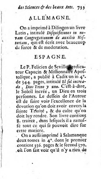 Mémoires pour l'histoire des sciences & des beaux-arts recüeillies par l'ordre de Son Altesse Serenissime Monseigneur Prince souverain de Dombes