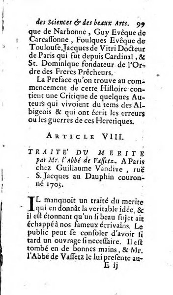 Mémoires pour l'histoire des sciences & des beaux-arts recüeillies par l'ordre de Son Altesse Serenissime Monseigneur Prince souverain de Dombes