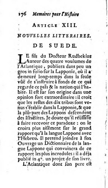 Mémoires pour l'histoire des sciences & des beaux-arts recüeillies par l'ordre de Son Altesse Serenissime Monseigneur Prince souverain de Dombes