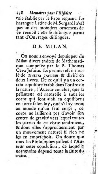 Mémoires pour l'histoire des sciences & des beaux-arts recüeillies par l'ordre de Son Altesse Serenissime Monseigneur Prince souverain de Dombes