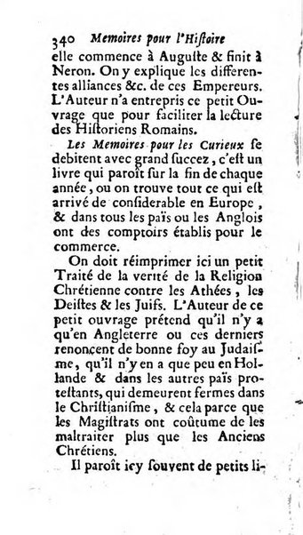 Mémoires pour l'histoire des sciences & des beaux-arts recüeillies par l'ordre de Son Altesse Serenissime Monseigneur Prince souverain de Dombes