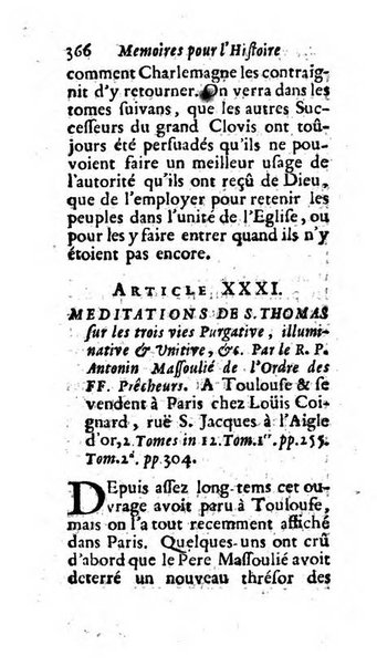 Mémoires pour l'histoire des sciences & des beaux-arts recüeillies par l'ordre de Son Altesse Serenissime Monseigneur Prince souverain de Dombes