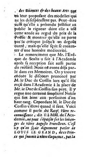 Mémoires pour l'histoire des sciences & des beaux-arts recüeillies par l'ordre de Son Altesse Serenissime Monseigneur Prince souverain de Dombes