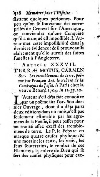 Mémoires pour l'histoire des sciences & des beaux-arts recüeillies par l'ordre de Son Altesse Serenissime Monseigneur Prince souverain de Dombes