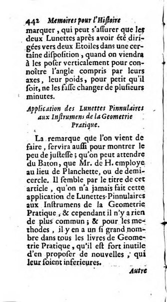 Mémoires pour l'histoire des sciences & des beaux-arts recüeillies par l'ordre de Son Altesse Serenissime Monseigneur Prince souverain de Dombes