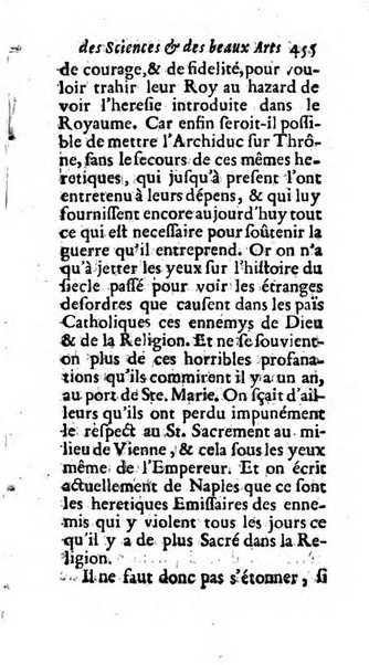 Mémoires pour l'histoire des sciences & des beaux-arts recüeillies par l'ordre de Son Altesse Serenissime Monseigneur Prince souverain de Dombes