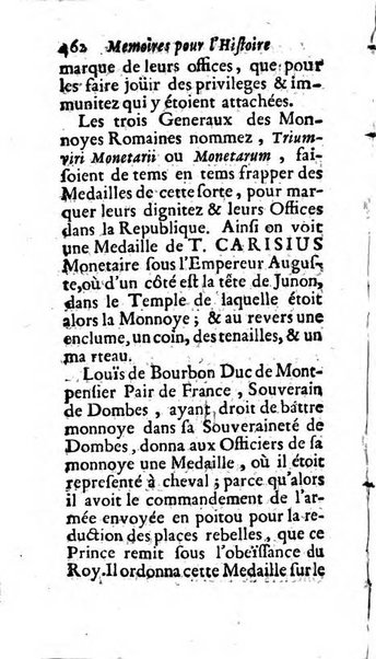 Mémoires pour l'histoire des sciences & des beaux-arts recüeillies par l'ordre de Son Altesse Serenissime Monseigneur Prince souverain de Dombes