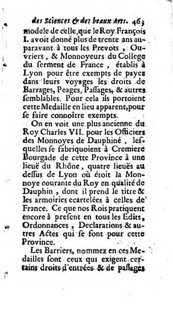 Mémoires pour l'histoire des sciences & des beaux-arts recüeillies par l'ordre de Son Altesse Serenissime Monseigneur Prince souverain de Dombes