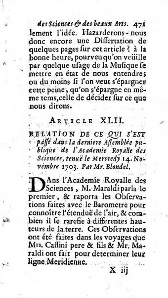 Mémoires pour l'histoire des sciences & des beaux-arts recüeillies par l'ordre de Son Altesse Serenissime Monseigneur Prince souverain de Dombes