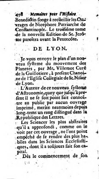 Mémoires pour l'histoire des sciences & des beaux-arts recüeillies par l'ordre de Son Altesse Serenissime Monseigneur Prince souverain de Dombes