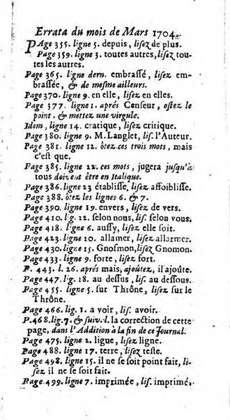 Mémoires pour l'histoire des sciences & des beaux-arts recüeillies par l'ordre de Son Altesse Serenissime Monseigneur Prince souverain de Dombes