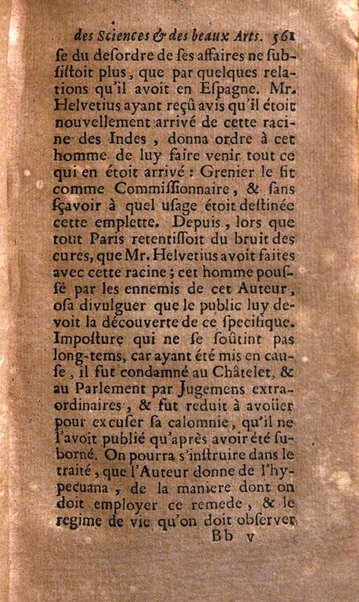 Mémoires pour l'histoire des sciences & des beaux-arts recüeillies par l'ordre de Son Altesse Serenissime Monseigneur Prince souverain de Dombes