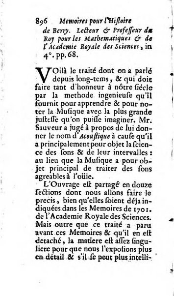 Mémoires pour l'histoire des sciences & des beaux-arts recüeillies par l'ordre de Son Altesse Serenissime Monseigneur Prince souverain de Dombes