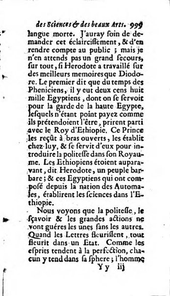 Mémoires pour l'histoire des sciences & des beaux-arts recüeillies par l'ordre de Son Altesse Serenissime Monseigneur Prince souverain de Dombes